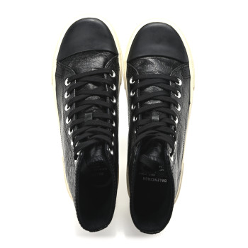BALENCIAGA Agneau Arena Mens Paris High Top Sneakers 40 Black