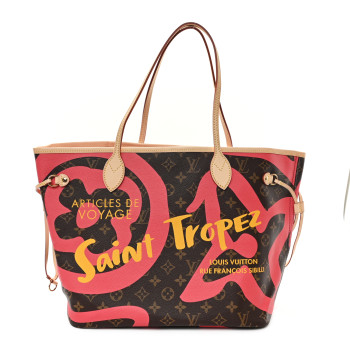 LOUIS VUITTON Monogram Tahitienne Saint Tropez Neverfull MM
