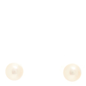 TIFFANY 18K Yellow Gold Akoya Cultured Pearl 6-6.5mm Earrings