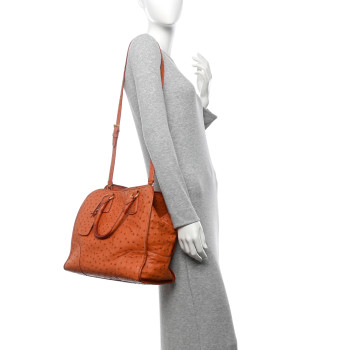 PRADA Ostrich  Tote Cognac