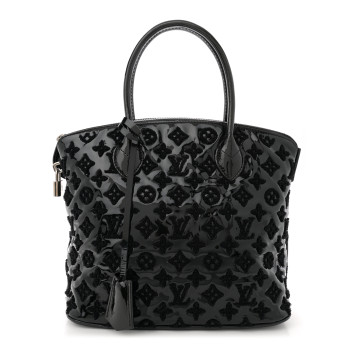LOUIS VUITTON Patent Lambskin Fascination Lockit Black