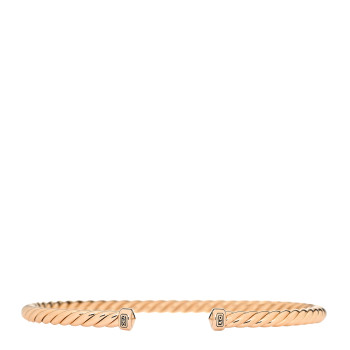 DAVID YURMAN 18K Rose Gold 4mm Cable Classics Cuff Bracelet