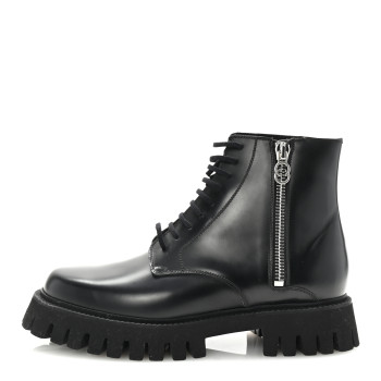 GUCCI Calfskin Mens Novo Lug Sole Ankle Boots 9.5 Black