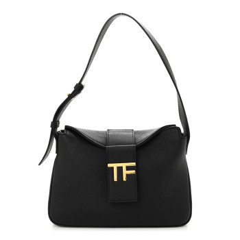 TOM FORD Grained Calfskin Mini TF Hobo Black