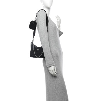 PRADA Nylon Re-Edition 2005 Shoulder Bag Black