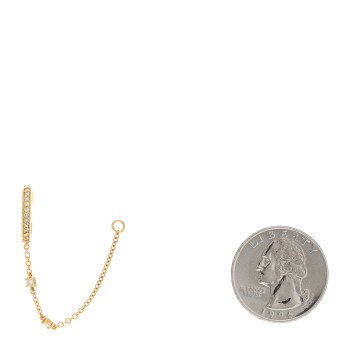 ANITA KO 18K Yellow Gold Diamond Single Row Chain Ear Cuff Earring