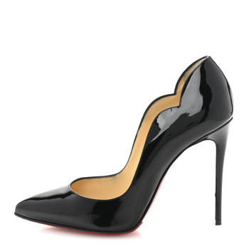 CHRISTIAN LOUBOUTIN Patent Hot Chick 100 Pumps 36 Black