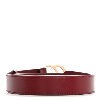GUCCI Plutone Calfskin Double G 30mm Belt 80 32 Rosso Ancora