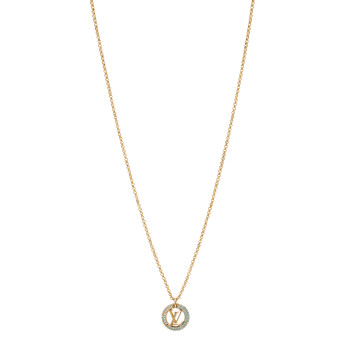 LOUIS VUITTON Metal Crystal Louise By Night Necklace