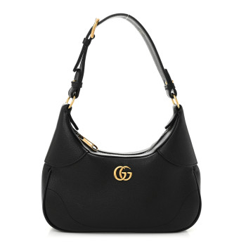 GUCCI Goatskin Small Aphrodite Shoulder Bag Black