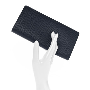 LOUIS VUITTON Epi Brazza Wallet Blue Marine