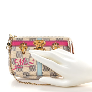 LOUIS VUITTON Damier Azur Summer Trunks Miami Mini Pochette Accessories