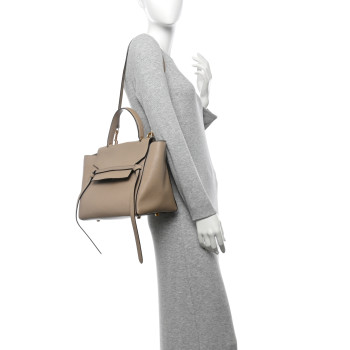 CELINE Grained Calfskin Mini Belt Bag Light Taupe