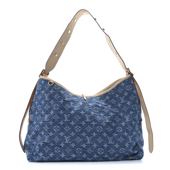 LOUIS VUITTON Monogram Denim CarryAll MM Blue