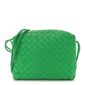 BOTTEGA VENETA Nappa Intrecciato Small Loop Camera Bag Parakeet