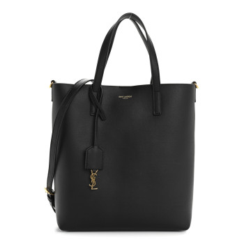 SAINT LAURENT Calfskin Toy Shopping Tote Black
