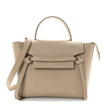 CELINE Grained Calfskin Micro Belt Bag Light Taupe
