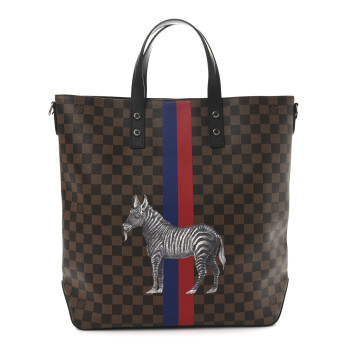 LOUIS VUITTON Savane Damier Ebene Zebra Atlas Tote