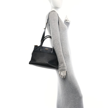PRADA Saffiano Whipstitch Medium Paradigme Bag Black