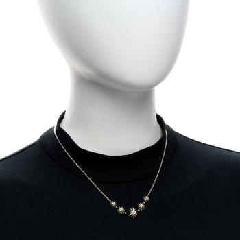DAVID YURMAN Sterling Silver Diamond Starburst 5 Station Necklace