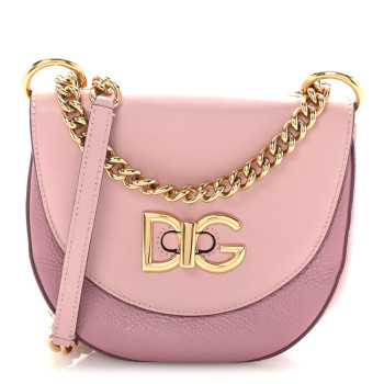 DOLCE & GABBANA Calfskin Media Wifi Shoulder Bag Pink