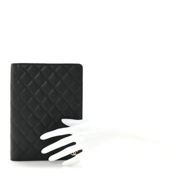 CHANEL Caviar Quilted Large Agenda Cover Black