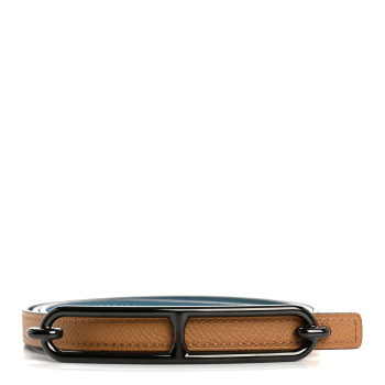 HERMES Swift Epsom 13mm Roulis Belt 85 34 Blue Jean Biscuit