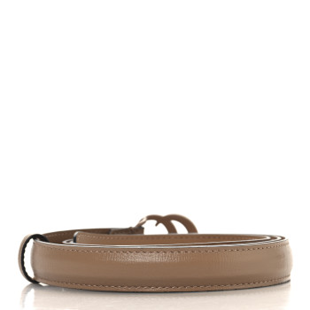 GUCCI Azalea Calfskin Enamel Monochrome Double G 20mm Belt 100 40 Camelia