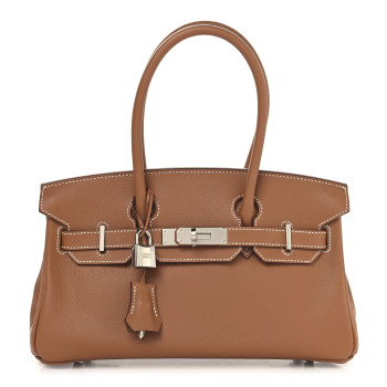 HERMES Evercolor Shoulder Birkin Light 29 Gold