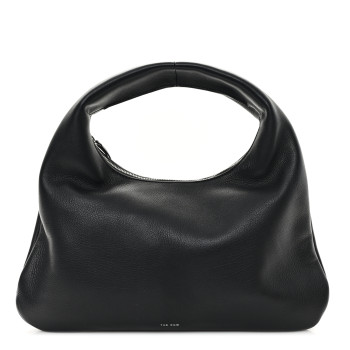 THE ROW Grained Calfskin Small Everyday Shoulder Bag Black