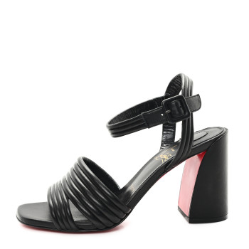 CHRISTIAN LOUBOUTIN Nappa Manola 85 Sandals 37.5 Black