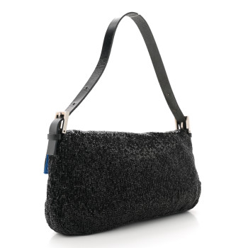 FENDI Beaded Baguette Black
