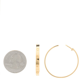 CARTIER 18K Yellow Gold Large LOVE Hoop Earrings
