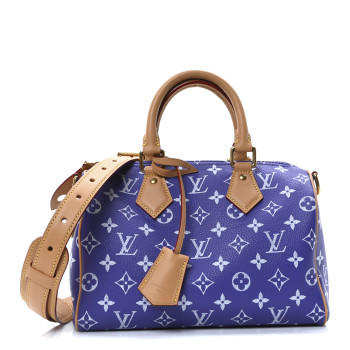 LOUIS VUITTON Calfskin Monogram Speedy P9 Bandouliere 25 Amethyst