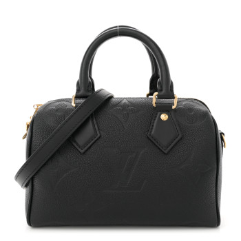 LOUIS VUITTON Empreinte Monogram Giant Speedy Bandouliere 20 Black