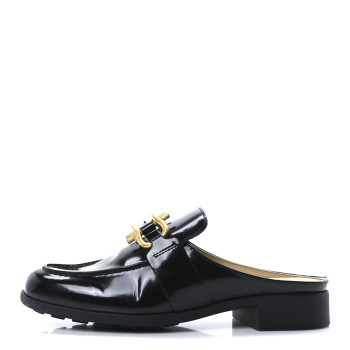 BOTTEGA VENETA Glossy Calfskin Monsieur Loafers 37 Black