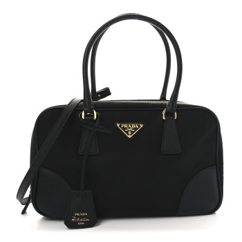 PRADA Re-Nylon Saffiano Medium Re-Edition 1978 Two Handle Bag Black