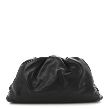 BOTTEGA VENETA Smooth Butter Calf The Pouch Oversized Clutch Black