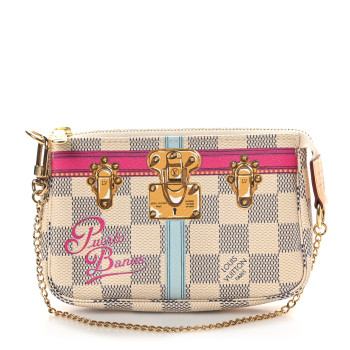 LOUIS VUITTON Damier Azur Summer Trunks Puerto Banus Mini Pochette Accessories