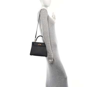 HERMES Togo Kelly Retourne 25 Black
