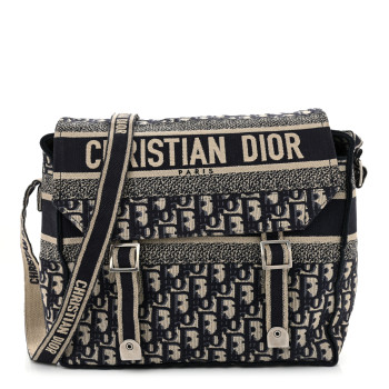 CHRISTIAN DIOR Oblique Medium Diorcamp Messenger Blue