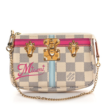LOUIS VUITTON Damier Azur Summer Trunks Miami Mini Pochette Accessories