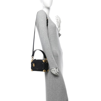 LOUIS VUITTON Grained Calfskin Side Trunk PM Black
