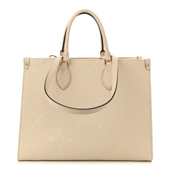 LOUIS VUITTON Empreinte Monogram Giant Onthego MM Creme