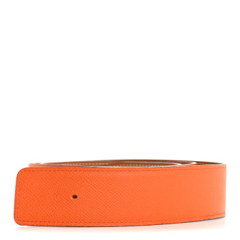 HERMES Epsom 42mm Belt Strap 95 38 Orange Gold