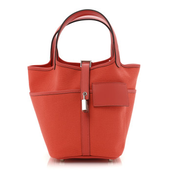 HERMES Toile Goeland Swift Cargo Picotin Lock 18 Orange Field