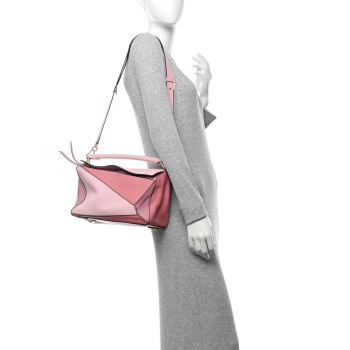 LOEWE Calfskin Medium Puzzle Bag Soft Pink