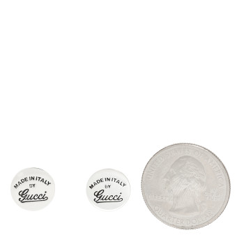 GUCCI Sterling Silver Round Stud Earrings