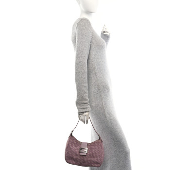 FENDI Zucchino Cuoio Hobo Lilla