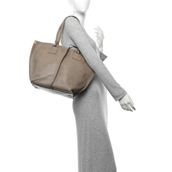 CHLOE Smooth Calfskin Medium Vick Tote Motty Grey
